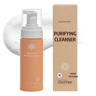 Cryptherapy Purifying Cleanser - Korean Skincare, Face Wash, Gentle Exfoliaitng, Hydrating and Moistruising, Vegan &amp; Cruelty Free