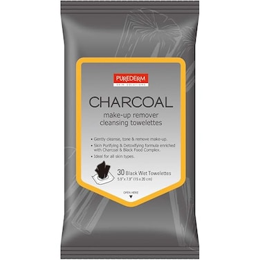 PUREDERM CHARCOAL MAKE-UP REMOVER 30`s