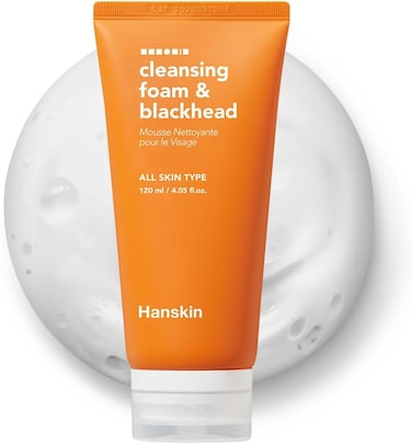 Hanskin Pore Cleansing Foam Face BHA Cleanser, Gentle Exfoliating Face Wash And Makeup Remover, Deep Pore Cleansing For Hydrated And Smooth Skin 4.06 (Fl Oz)