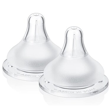 زجاجة الرضاعة Grosmimi The Easy Baby Bottle، عبوتان (المرحلة 2-3-5 أشهر)