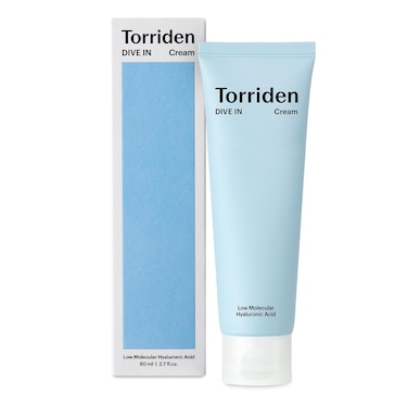 TorridenDIVE-IN Hyaluronic Acid Cream 2.71 fl oz, Facial Moisturizer for Sensitive, Oily Skin, Fragrance-free, Alcohol-free, Lightweight, No Colorants, Vegan, Clean, Cruelty-Free