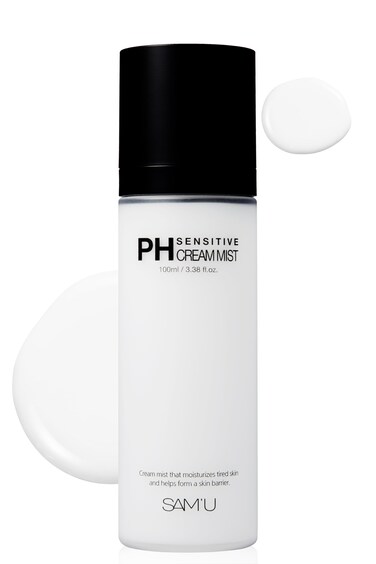 SAMU PH Sensitive Cream Mist, Daily Face Moisturizer for Men &amp; Women, Korean Face Mist Hydrating Spray, Dewy Setting Spray for Makeup Long Lasting Fixer, Face Skin Care (3.38 Fl. Oz.)
