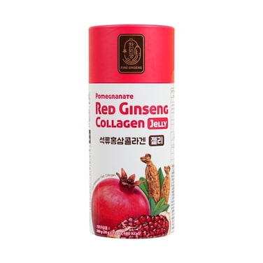 Fine Ginseng Pomegranate Red Korean Ginseng plus Fish Marine Collagen Jelly, 300g (20g x 15 Sticks)