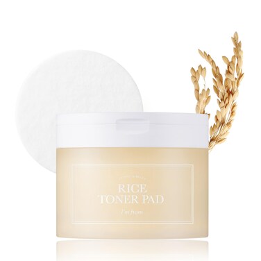I'm fromRice Toner Pads 140ml, 60 Sheets, Triple-Layered Pads, Rice Extract from Korea, for Dry and Rough Skin