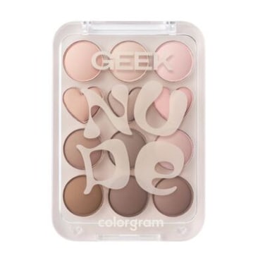 COLORGRAM 07 NUDE+GEEK PIN POINT EYESHADOW PALETTE 10.2G