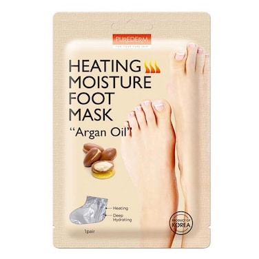 PUREDERM HEATING MOISTURE FOOT MASK ARGAN OIL  1PAIR
