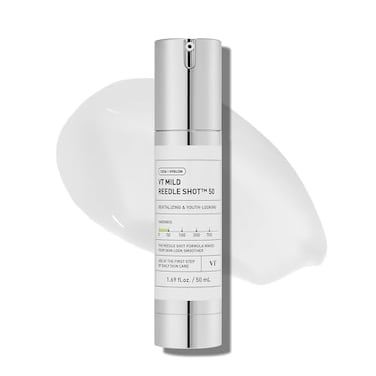 VT COSMETICS Mild Reedle Shot 50، خلاصة إصلاحية نهارية وليلية للبشرة الباهتة والمتعبة 1.69 أونصة سائلة (50 مل)