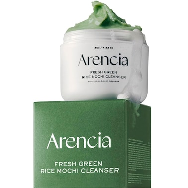 Korean Rice Mochi Face Cleanser &amp; Daily Scrub - Moisturizing, Brightening &amp; Deep-Cleansing - All Skin Types, Vegan, Organic - with Rice Powder, Rice Water &amp; Green Tea (4.23oz)