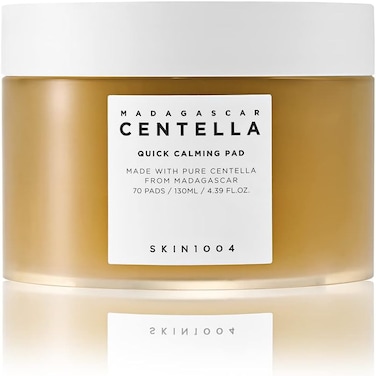 SKIN1004 Madagascar Centella Quick Calming Pad 70ea, 130ml, Quick Calming Effects Soothing for Sensitive Skin