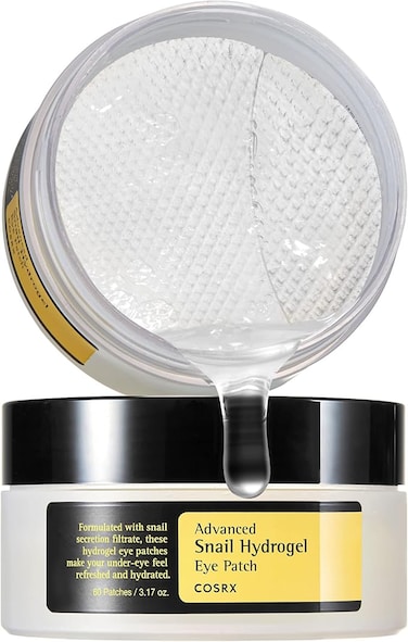 COSRX Advanced Snail Hydrogel Eye Patch 60 Patches (3.17 oz)   Gel Serum Mask   Undereye Treament, Fine Lined, Puffy Eyes, Revitalize, Refresh, Hydrate   Paraben free, Phthalates free, Korean Skincare
