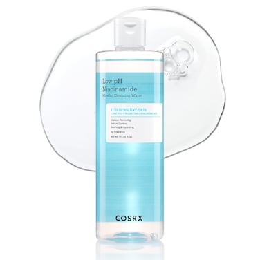 COSRXLow pH Niacinamide Micellar Cleansing Water Daily Mild Facial Cleansing Wash for Sensitive Skin, Sebum control, Korean Skin Care (13.52fl.oz/400ml)