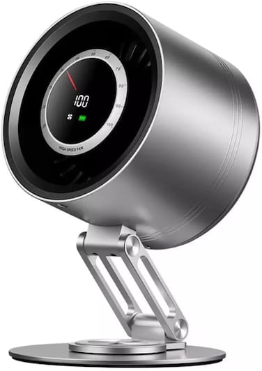 Desktop Fan H6-V8 Metal Desktop Stand Folding Turbo Cooling Cycle Electric Fan