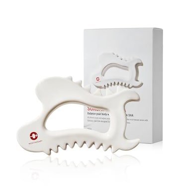 ميديثيرابي سوكسال غواشا (161 غرام × 1 قطعة)، أداة يوغا للوجه، أداة تدليك للجسم، أداة تدليك لكشط الوجه، لوح غواشا، شد الوجه، لوح تدليك لتخفيف آلام العضلات، غواشا، غواشا سيراميك مصنوعة يدويًا