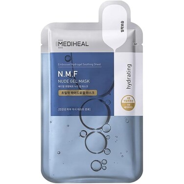 Mediheal N.M.F Nude Gel Mask, Infused With Hydrating Ingredients, Soothing &amp; Moisturizing, 10's, 20 g