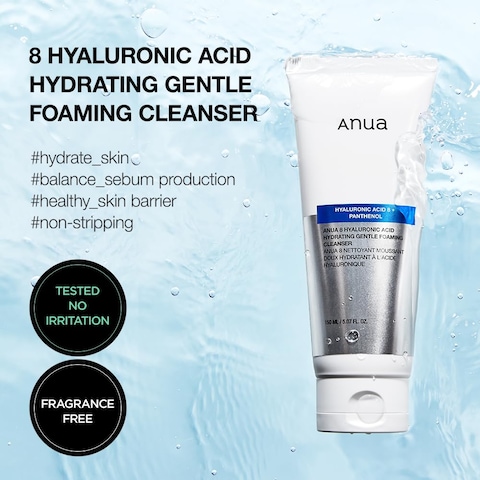 Buy Anua Hydrating Gentle Foaming Cleanser, Hyaluronic Acid