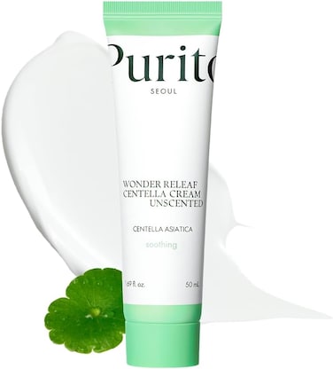 Purito Centella Unscented Cream, Korean Centella, For All Skin Types, Soothing, Facial Cream For face, K-Beauty, Korean Skin Care, 50ml 1.7 Fl.Oz