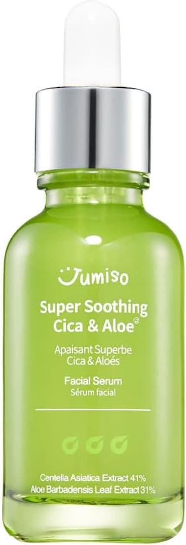 JUMISO Super Soothing Cica &amp; Aloe Facial Serum, Skin Barrier, Hyaluronic Acid, Hydration, Soothing