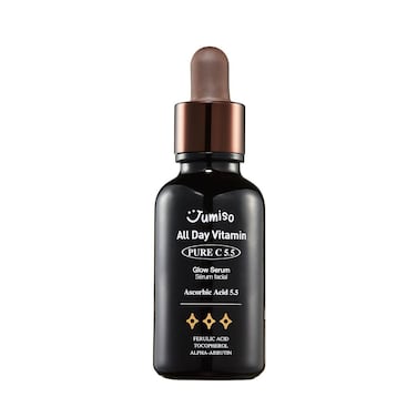 All Day Pure C 5.5 Glow Serum 30ml, Aronia Fruit Extract, Pure Vitamin C (L-Ascorbic Acid) with Alpha-Arbutin&amp;Ascorbyl Glucoside, fragrance-free, parabens-free, 1.01 fl oz, 30 ml