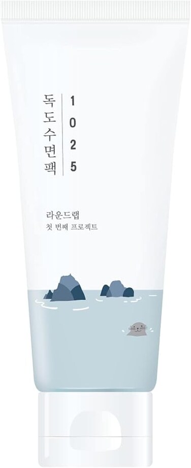 ROUND LAB 1025 Dokdo Sleeping Pack (Unscented)   All-In-One Facial Night Cream developed for irritated skin by UV rays and high temperatures, Hydrating &amp; Soothing, Cooling effect, Low pH (3.38fl.oz)