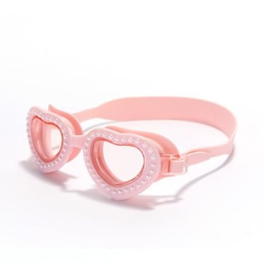 JUJU Heart Kids Swimming Goggles - Pink, Ages 5-12