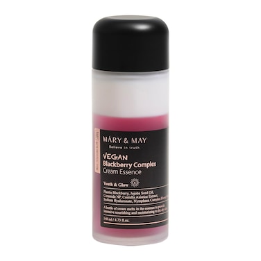 Mary&amp;May Vegan Blackberry Complex Cream Essence - Intense Hydrating &amp; Soothing Face Essence - Fragrance-Free, Hypoallergenic, Deep Moisture, Anti-Aging, Boost Elasticity, Korean Skincare, 4.73 fl.oz.