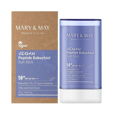 MARY &amp; MAY VEGAN PEPTIDE BAKUCHIOL SUNSTICK SPF50+PA++++ 18G