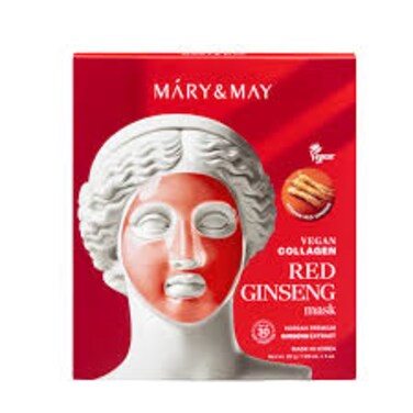 MARY &amp; MAY COLLAGEN RED GINSENG MASK 30G 4`S