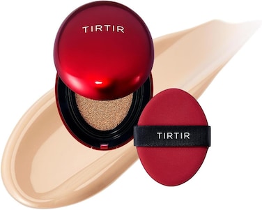 [*Mini Size*] TIRTIR Mask Fit Red Cushion Foundation   Japan's No.1 Choice for Glass skin, Long-Lasting, Lightweight, Buildable Coverage, Semi-Matte (17C Porcelain, 4.5g (Pack of 1))
