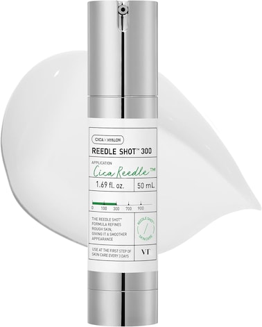 VT COSMETICS CICA Reedle Shot 300   Advanced Night Exosome, Microneedling Serum, Centella Asiatica, Hyaluronic Acid, Propolis, Soft Skin, Regeneration, Glass Skin, Korean Skin Booster 1.69Fl Oz (50ml)