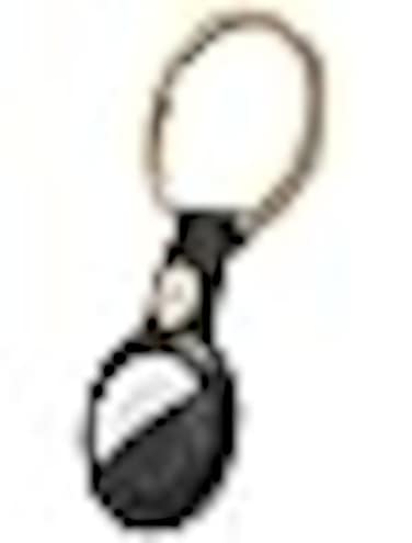 CYRILL Premium PU Leather Case for AirTag, Portable Protector Case with Keychain for Airtags Tracker Cover Skin - Black