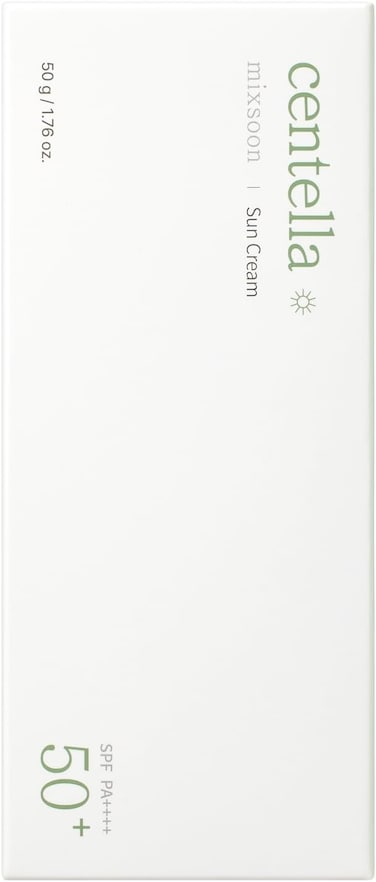 Mixsoon Centella Asiatica Suncream 1.76 Oz / 50G, 100% Chemical Sunscreen SPF 50+ PA++++, No White Cast, Lightweight Sunscreen For All Skin Types, Ewg Green, Fragrance-Free