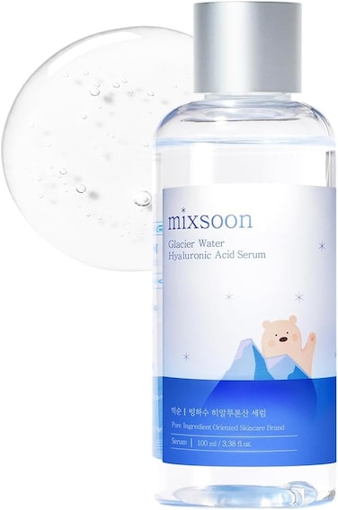 Mixsoon Glacier Water Hyaluronic Acid Serum - Non-Greasy Hydration Booster, Firming Facial Serum For Radiant, Dewy Skin - Korean Serum For Glass Skin - (3.38 Fl.Oz / 100ml)