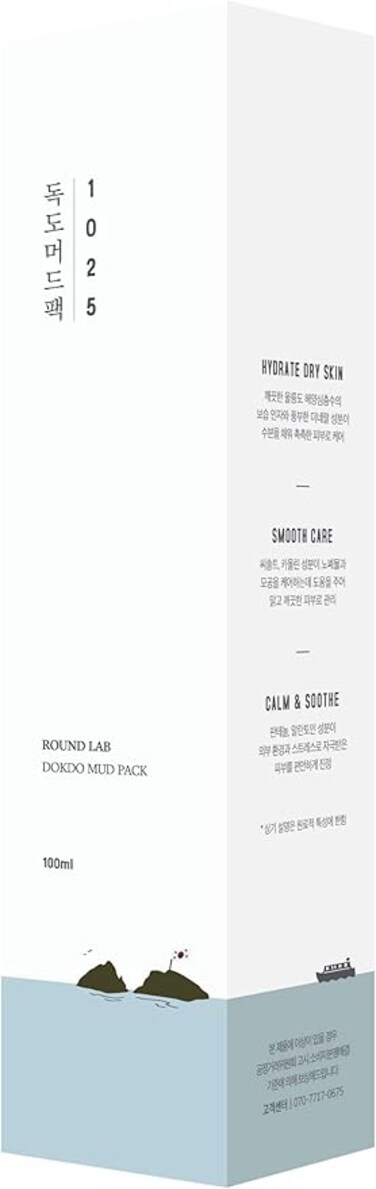 ROUND LAB 1025 Dokdo Mud Pack   Get rid of impurities, Exfoliating &amp; moisturizing, Unscented natural formula, Solution for clogged pores and excess sebum (3.38fl.oz)