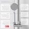 DailyCha-E Korean Multi Filtered Shower Head - Twin Shower Filter System - High Pressure Shower Head - Water Filter for Hair Loss - Chlorine Removal (Black)