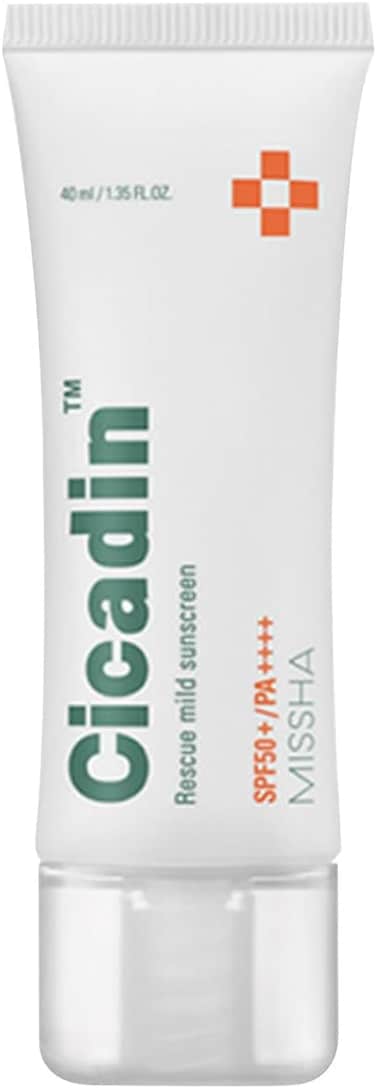 Missha Cicadin Rescue Mild Sunscreen SPF 50+/PA++++, For Perfect Protection Even For Sensitive Skin, 40ml