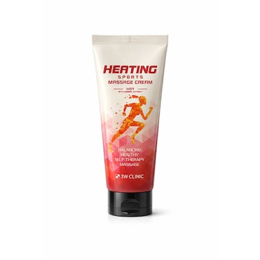 3W Clinic Heating Sports Massage Cream Muscle Relief Herbal Extract 120ml