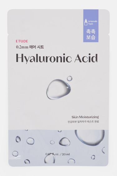 Etude 0, 2 mm Air Therapy Mask- Hyaluronic Acid 0, 67 FL OZ/ 20ml, Blue