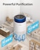 COWAY Air Purifier for Home Bedroom 810 ft&sup2;, Mood Light Air Quality Indicator, 3-in-1 Filter, GreenHepa, Super Quiet Sleep Mode, Removes 99.99% Pet, Dust, Odours, Allergies, Quiet 24db, AM100 White