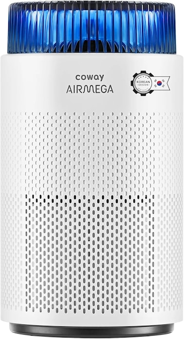 COWAY Air Purifier for Home Bedroom 810 ft&sup2;, Mood Light Air Quality Indicator, 3-in-1 Filter, GreenHepa, Super Quiet Sleep Mode, Removes 99.99% Pet, Dust, Odours, Allergies, Quiet 24db, AM100 White