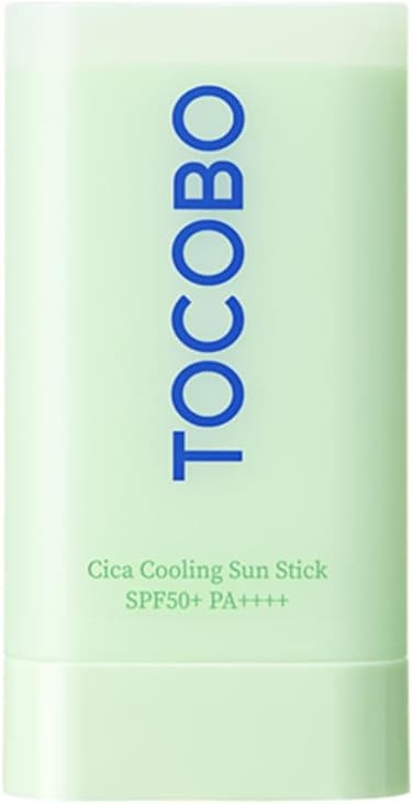TOCOBO Cica Cooling Sun Stick SPF50+ PA++++ 1.69 fl. oz - Fermented Cica Complex, Reduces Skin Temperature, Quick Soothing, Lightweight and Moisturizing