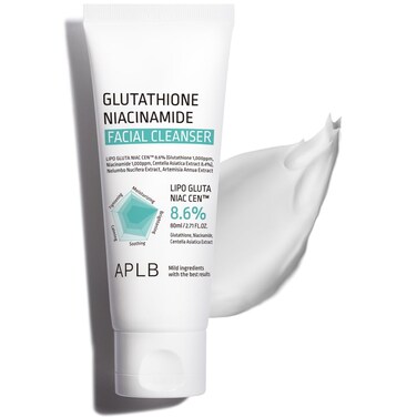 APLBGlutathione Niacinamide Facial Cleanser, LIPO GLUTA NIAC CEN&acirc;&bdquo;&cent; 8.6% 2.71 FL.OZ/Korean Skincare, Cares for Tighten Pores &amp; Sebum, Long lasting nourishment and deep moisture for soft skin