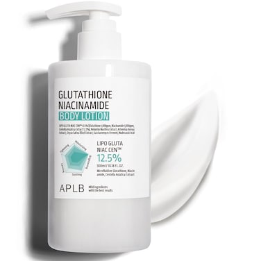 APLB Glutathione Niacinamide Body Lotion, LIPO GLUTA NIAC CEN鈩?12.5% 10.14 FL.OZ/Korean Skincare, Long lasting hydration, Revitalize for gentle and improve skin texture
