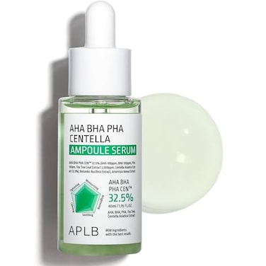 APLB AHA BHA PHA Centella Ampoule Serum, AHA BHA PHA Cen&trade; 32.5% 1.35 Fl.Oz/Korean Skincare, Exfoliant, Long Lasting Moisturizing, Revitalize For Gentle And Improve Skin Texture