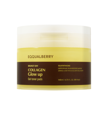 EQQUALBERRY COLLAGEN GLOW UP GEL TONER PADS 140ML/60PADS