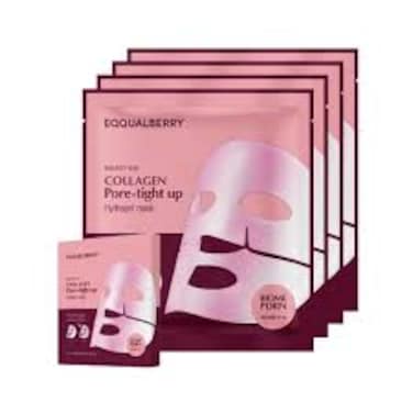 EQQUALBERRY COLLAGEN PORE-TIGHT UP HYDROGEL MASK 30Gx4`S