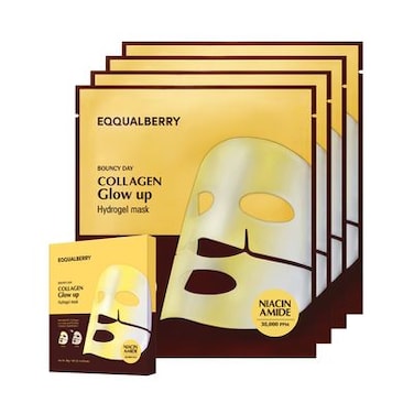EQQUALBERRY COLLAGEN GLOWUP HYDROGEL MASK 30Gx4`S