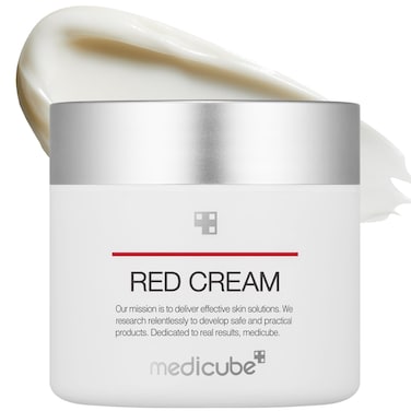 MedicubeRed Cream 2.0, , Low-irritating formula for acne-prone skin, Soothing and relieving, Formulated with BHA, Niacinamide &amp; Adenosine, Non-comedogenic, Korean skincare (1.69fl.oz.)