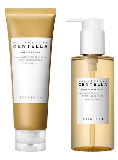 Skin1004 Double Cleansing Duo - Madagascar Centella Light Cleansing Oil And Ampoule Foam 325ml