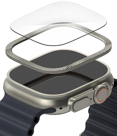 Ringke - Bezel Styling &amp; Glass Combo For Apple Watch Ultra 2 / 1 Screen Protector (49mm) and Case - 49-48