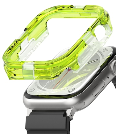 Ringke - Apple Watch 9 / 8 / 7 45mm, SE 2022 / SE / 6 / 5 /4 44mm Case Cover Fusion Bumper Neon Green